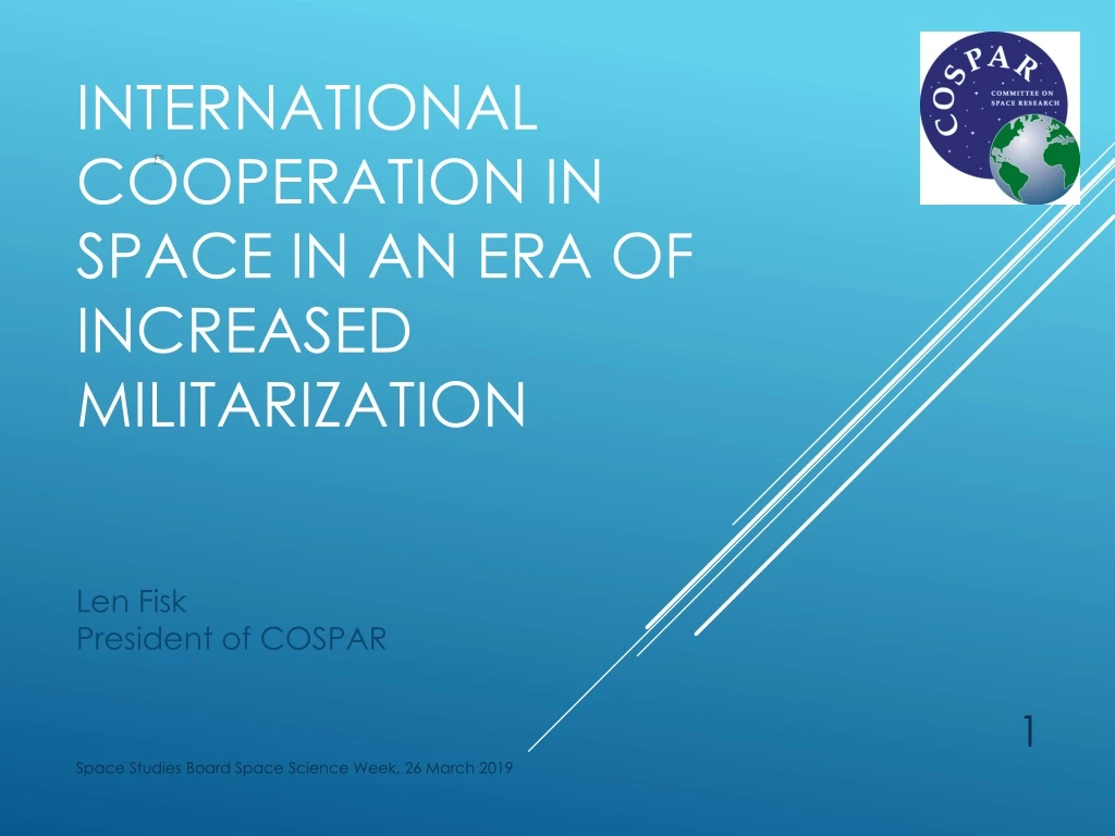 international cooperation in space in an era of increased militarization
