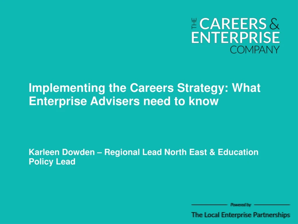 implementing the careers strategy what enterprise