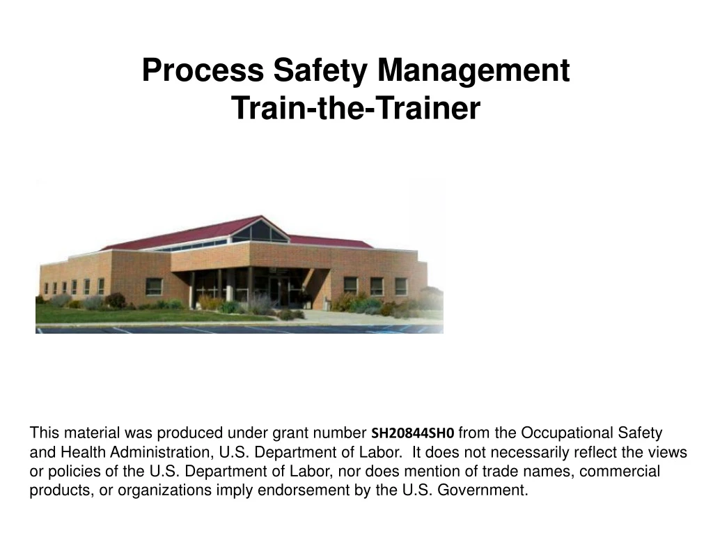 process safety management train the trainer