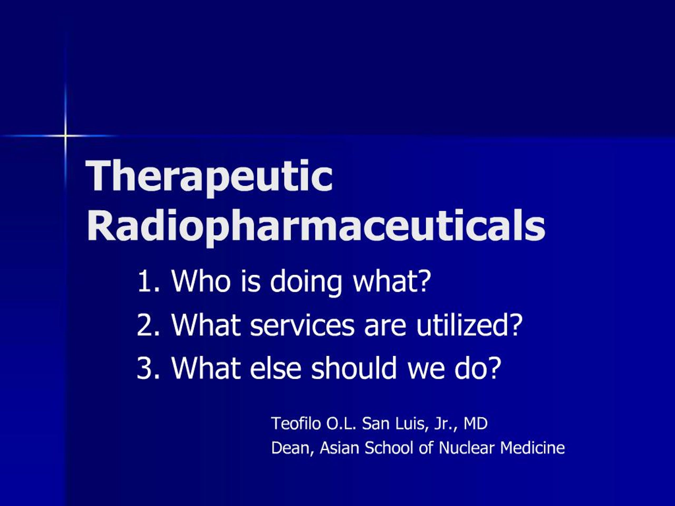 PPT - Therapeutic Radiopharmaceuticals PowerPoint Presentation, free ...