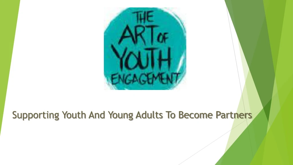 supporting youth and young adults to become partners