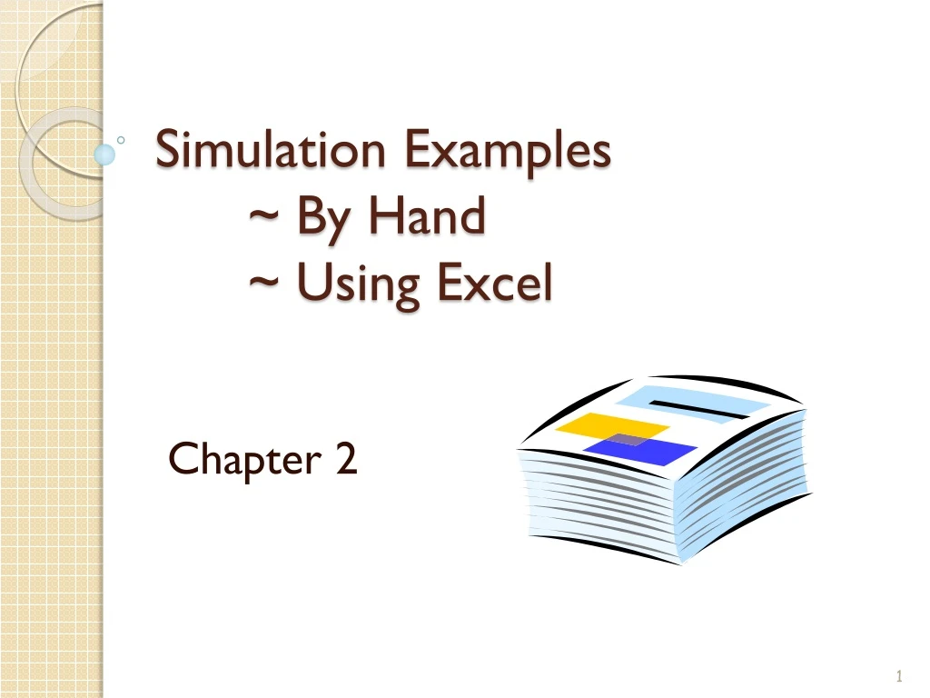 simulation examples by hand using excel