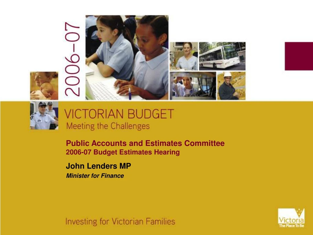 public accounts and estimates committee 2006 07 budget estimates hearing