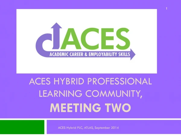 ACES Hybrid Professional Learning Community, Meeting TWO