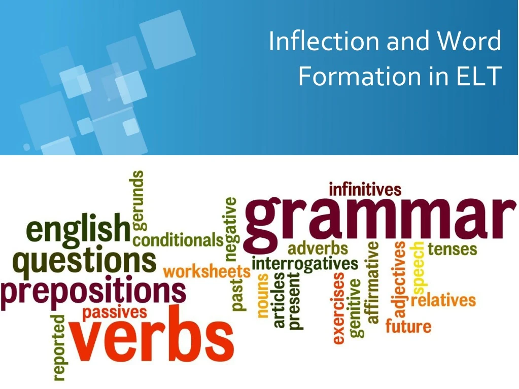 inflection and word formation in elt