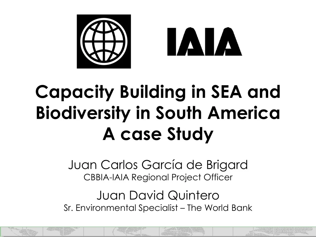 capacity building in sea and biodiversity in south america a case study