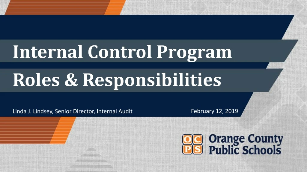 internal control program roles responsibilities
