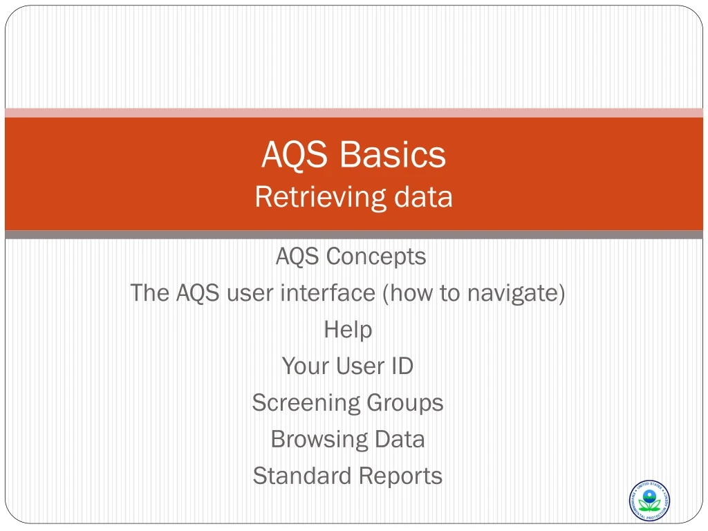 aqs basics retrieving data
