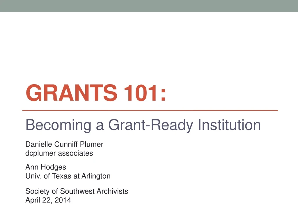 grants 101