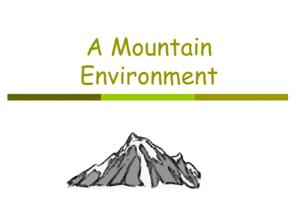 A Mountain Environment