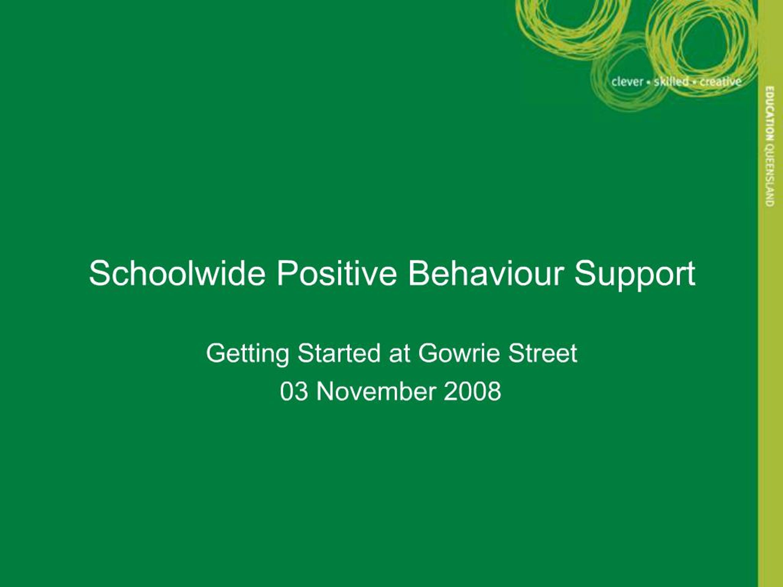 PPT - Schoolwide Positive Behaviour Support PowerPoint Presentation ...