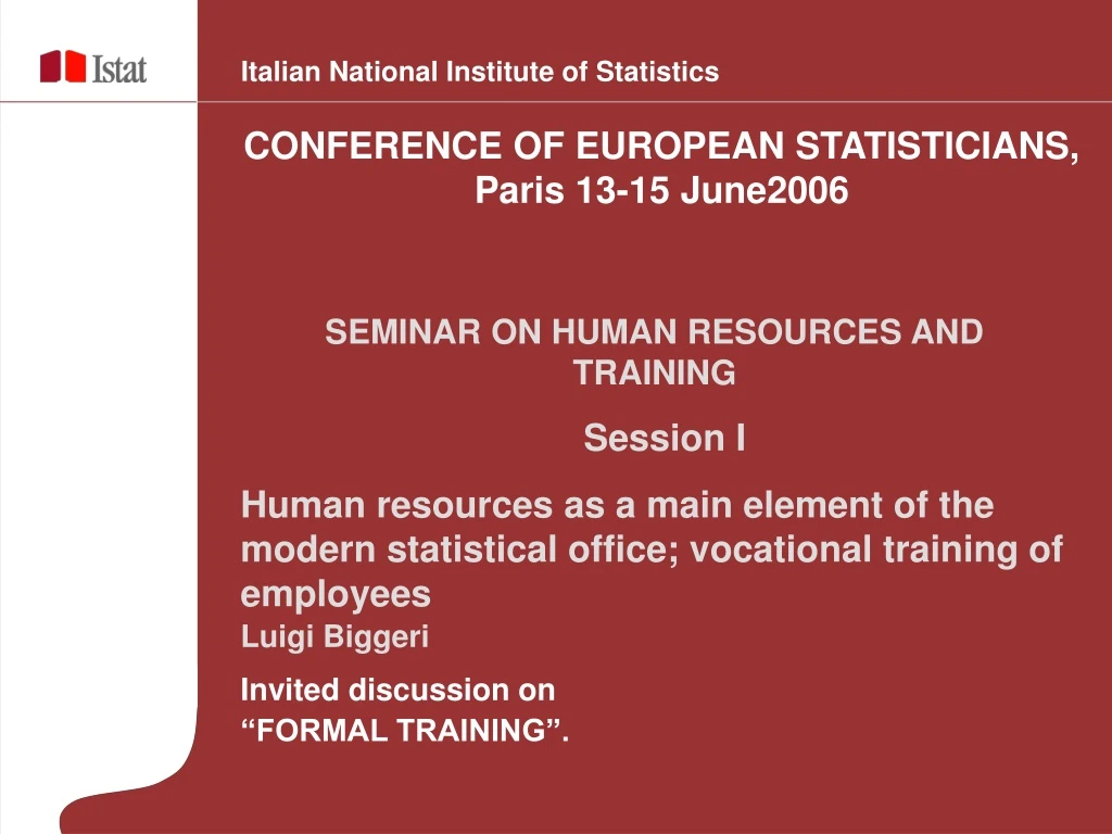 italian national institute of statistics