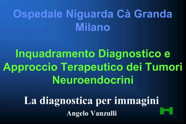 Ospedale Niguarda C Granda Milano Inquadramento Diagnostico e Approccio Terapeutico dei Tumori Neuroendocrini