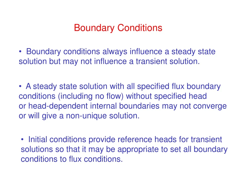 boundary conditions