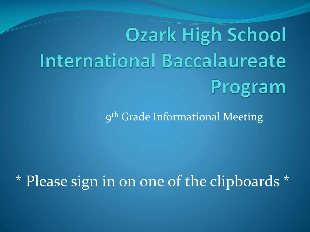 ozark high school international baccalaureate program