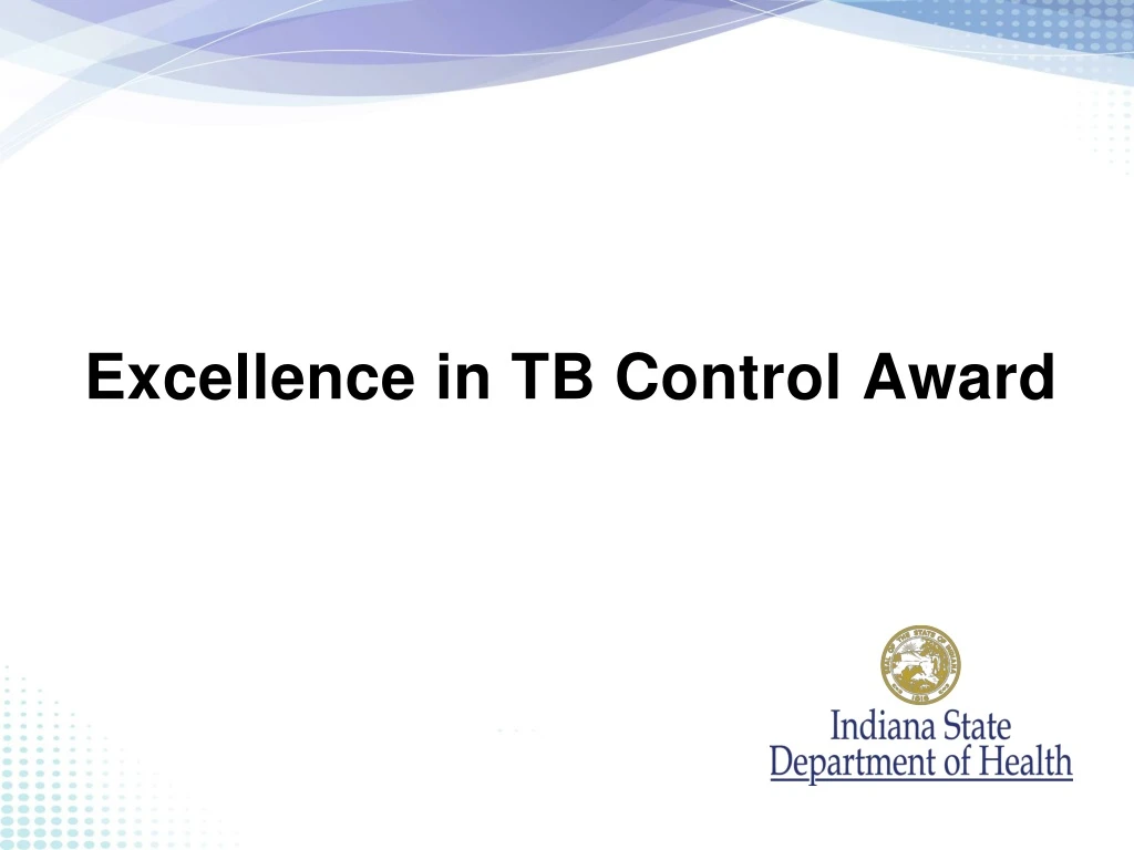 excellence in tb control award