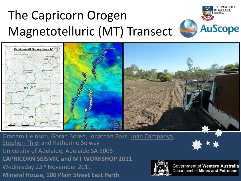 the capricorn orogen magnetotelluric mt transect