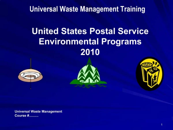 Universal Waste Management Training