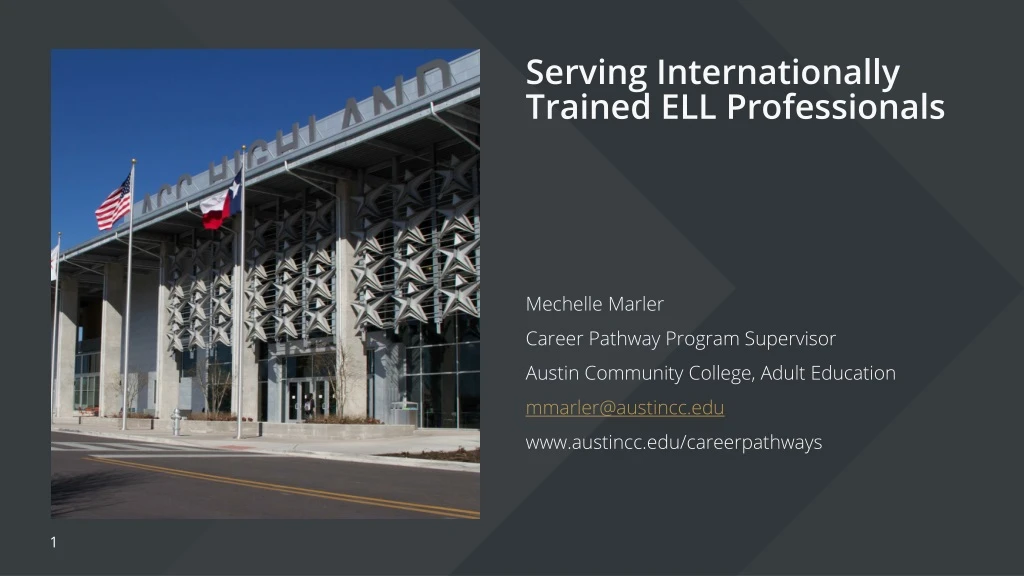 serving internationally trained ell professionals