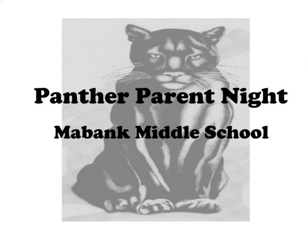 Panther Parent Night Mabank Middle School