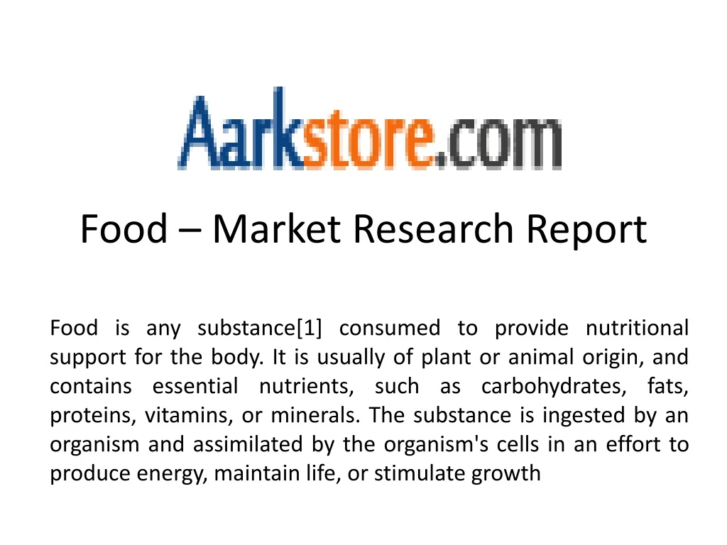food market research report