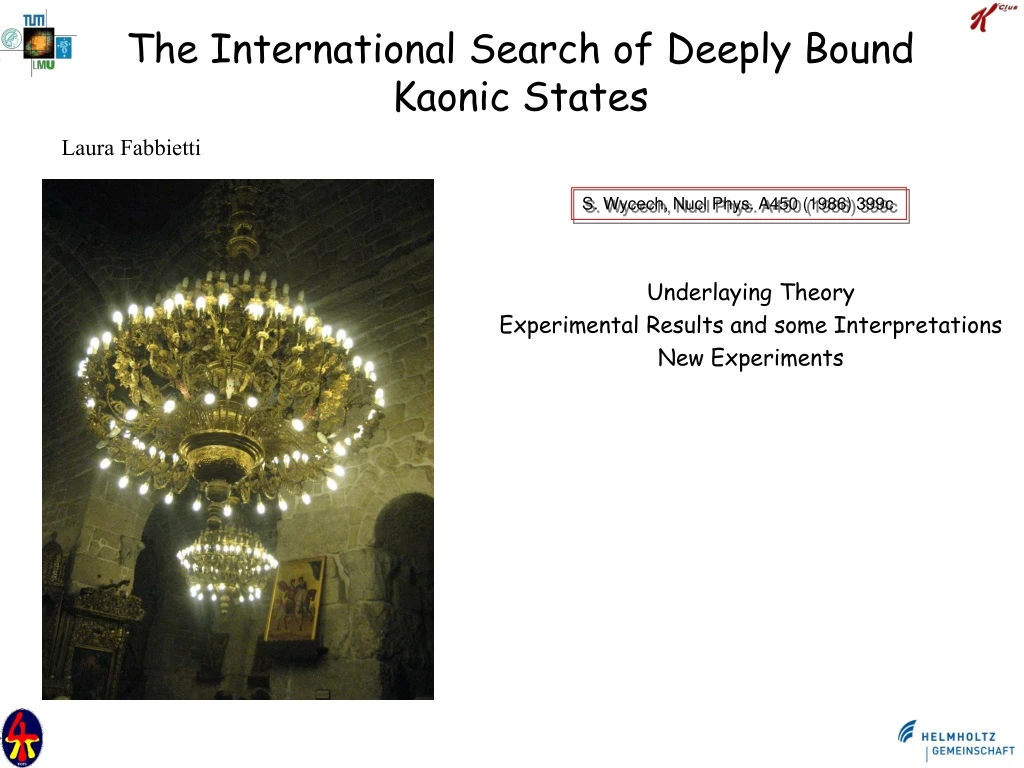 the international search of deeply bound kaonic states