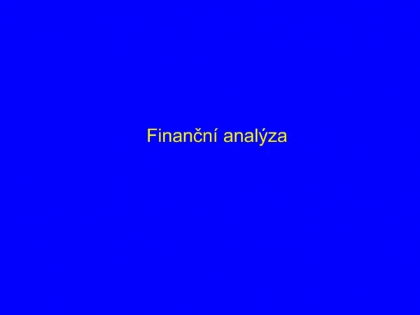 Financn anal za