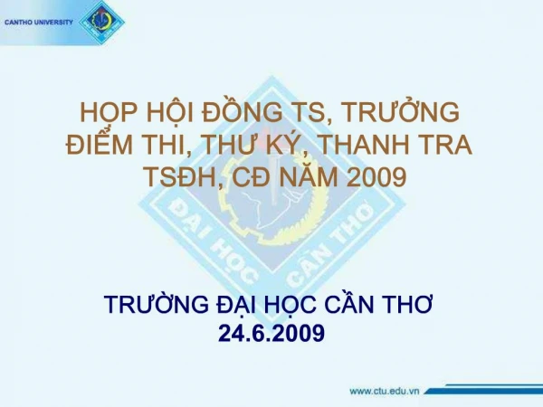 HP HI NG TS, TRUNG IM THI, THU K , THANH TRA TS H, C NAM 2009