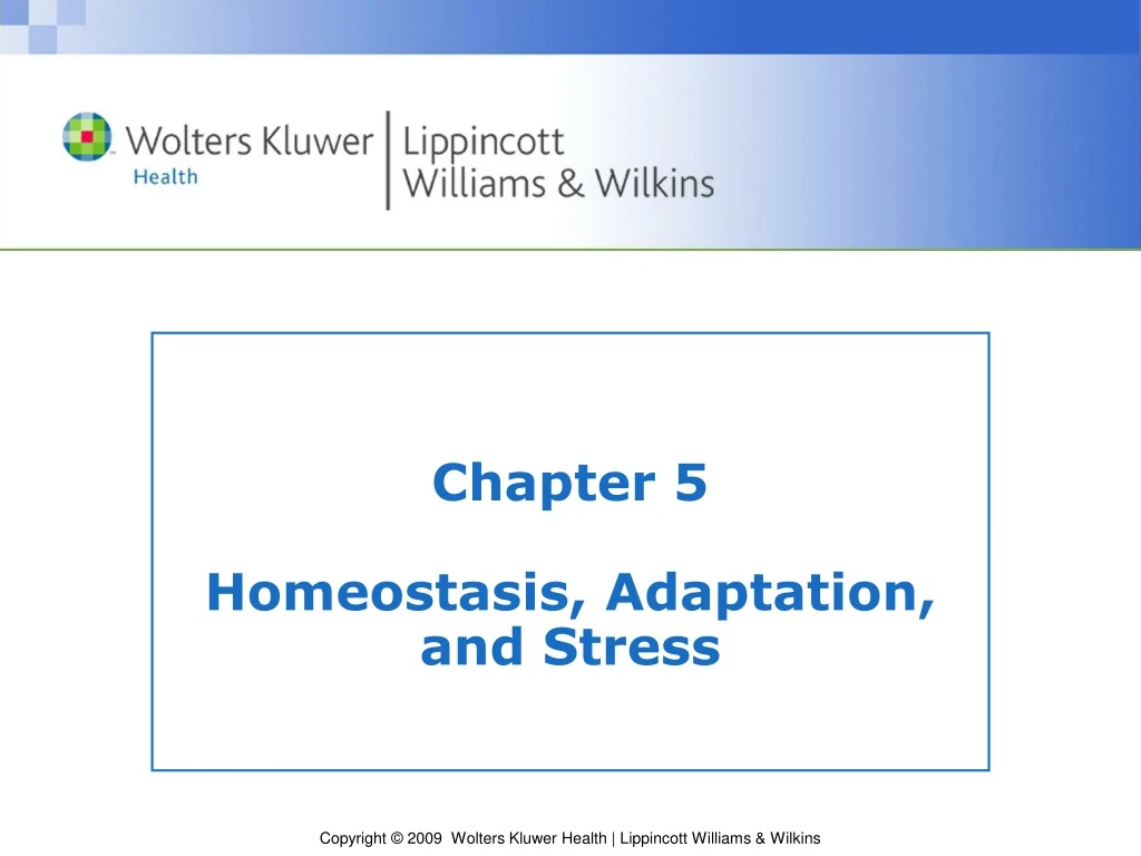 chapter 5 homeostasis adaptation and stress