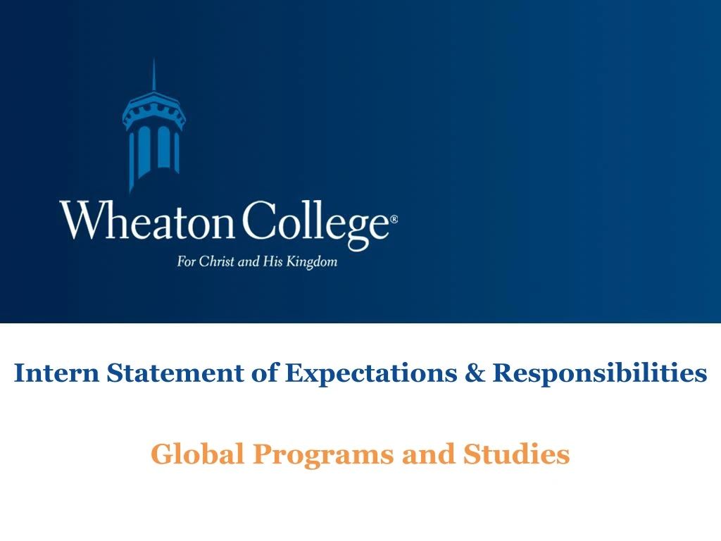 intern statement of expectations responsibilities
