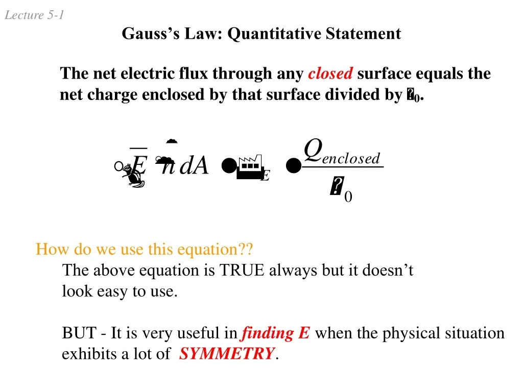 gauss s law quantitative statement