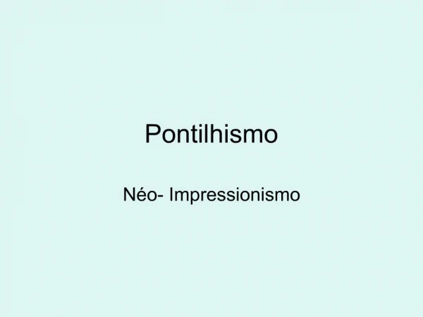 Pontilhismo