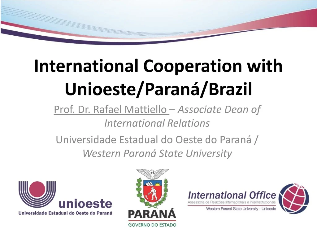 international cooperation with unioeste paran brazil
