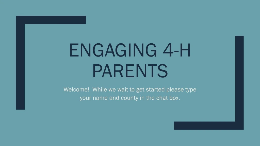 engaging 4 h parents