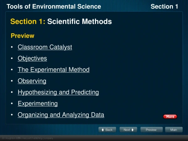 Section 1: Scientific Methods