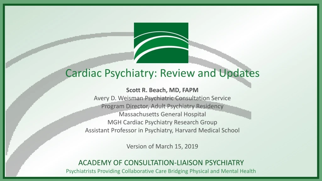 cardiac psychiatry review and updates