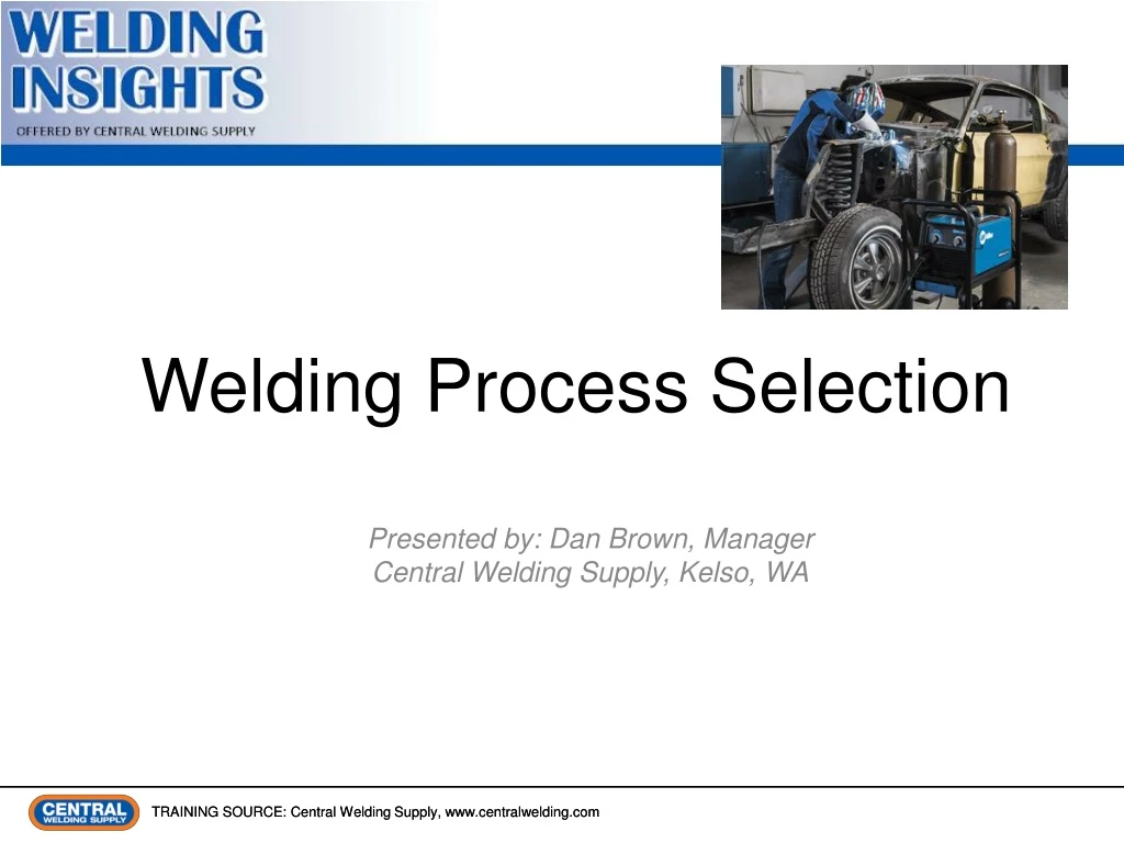 welding process selection