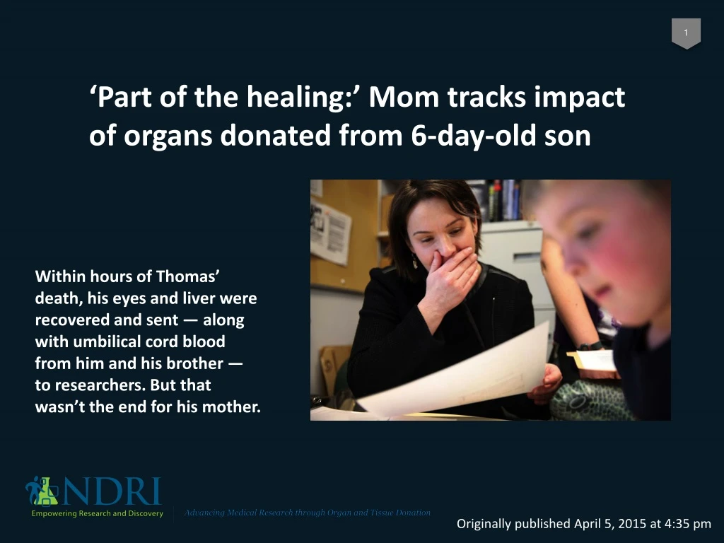 part of the healing mom tracks impact of organs