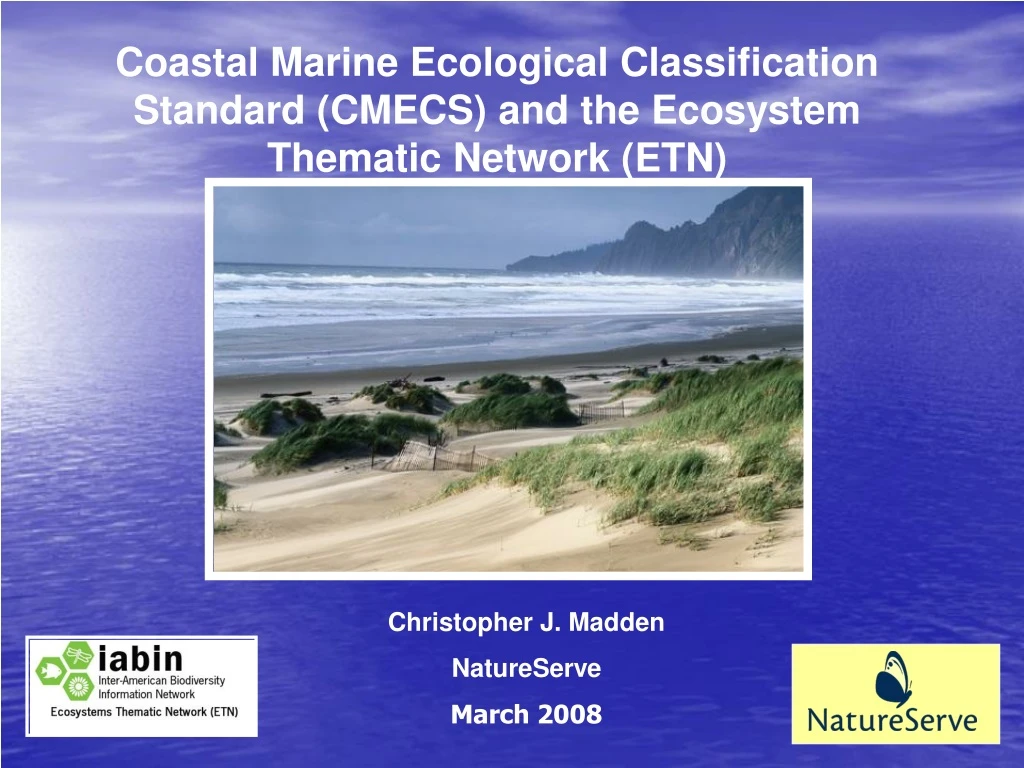 coastal marine ecological classification standard
