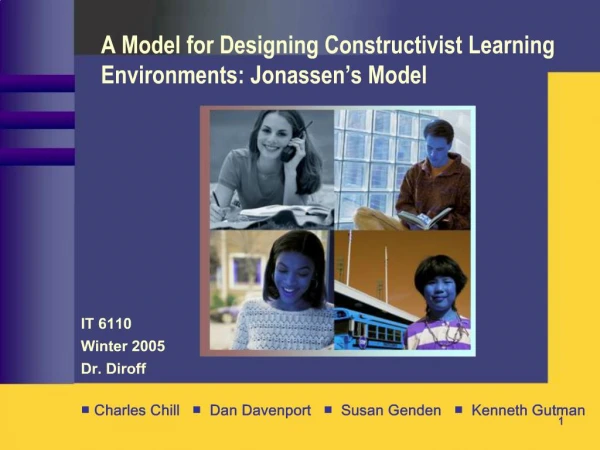 A Model for Designing Constructivist Learning Environments: Jonassen s Model