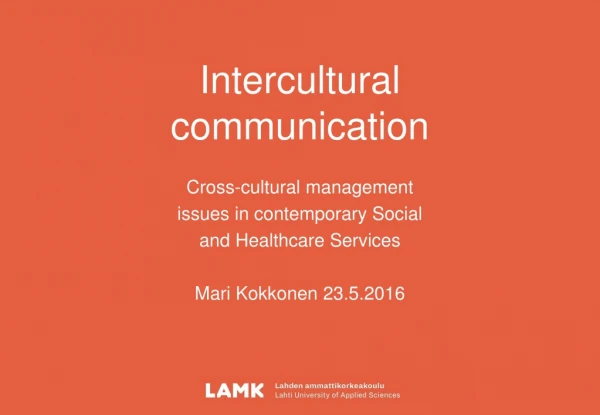Intercultural communication