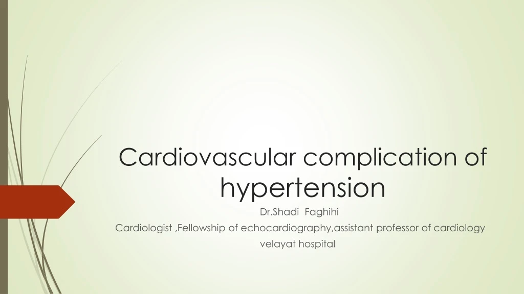 cardiovascular complication of hypertension