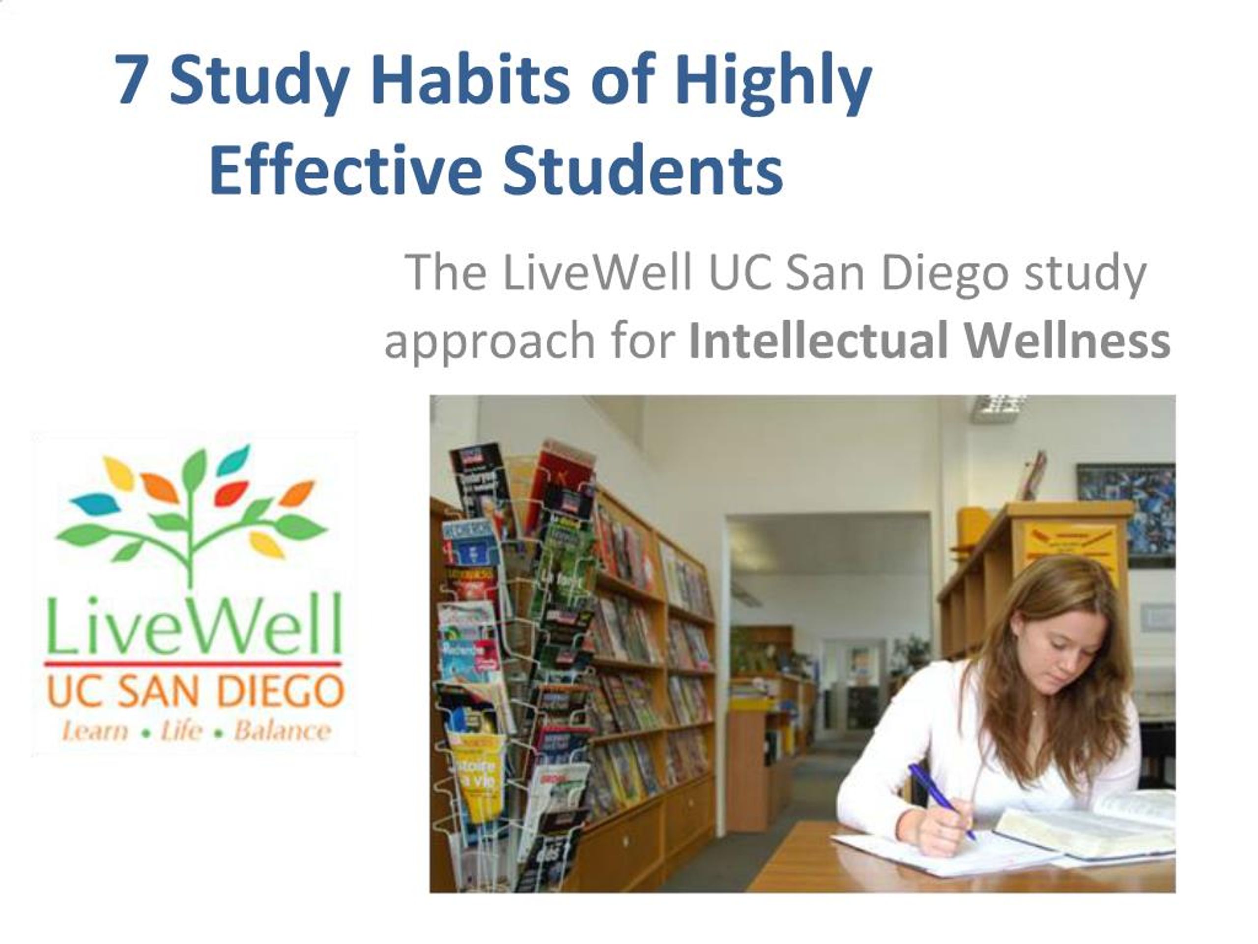 PPT - 7 Study Habits of Highly Effective Students PowerPoint ...
