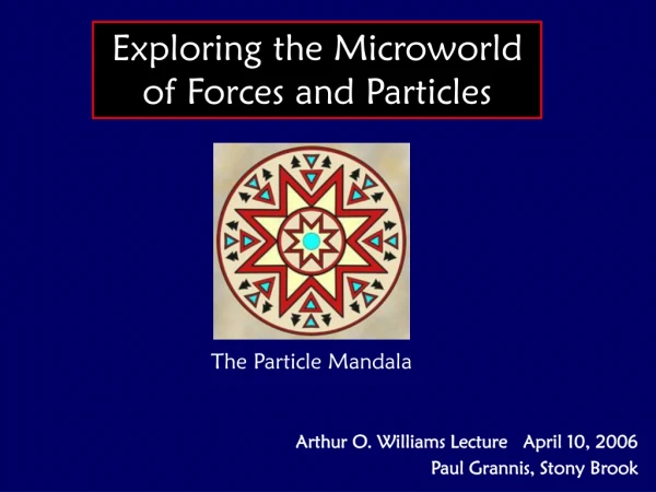Exploring the Microworld of Forces and Particles