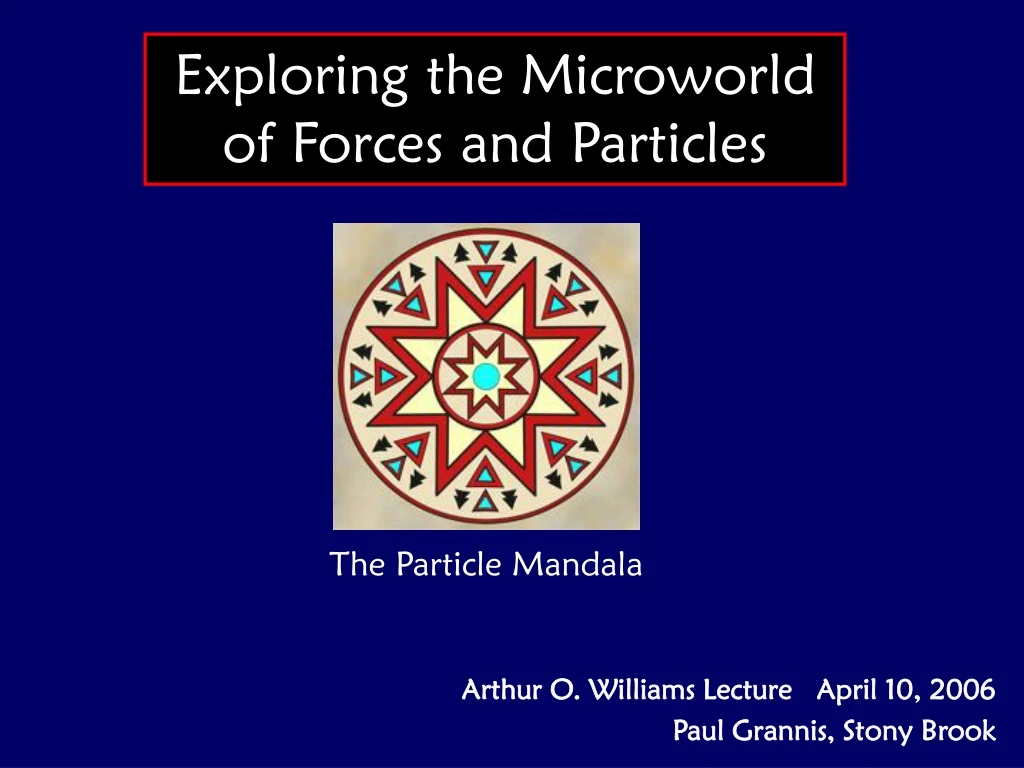 exploring the microworld of forces and particles