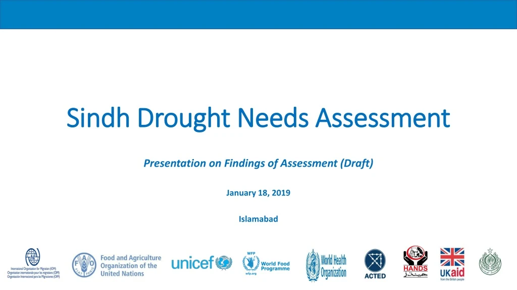 sindh drought needs assessment