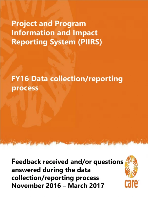 Feedback-Questions around Monitoring, Evaluation and Learning guidance and training