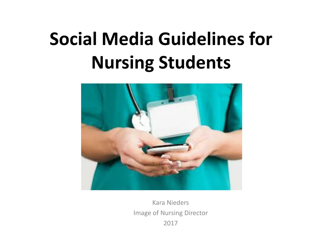 social media guidelines for nursing students