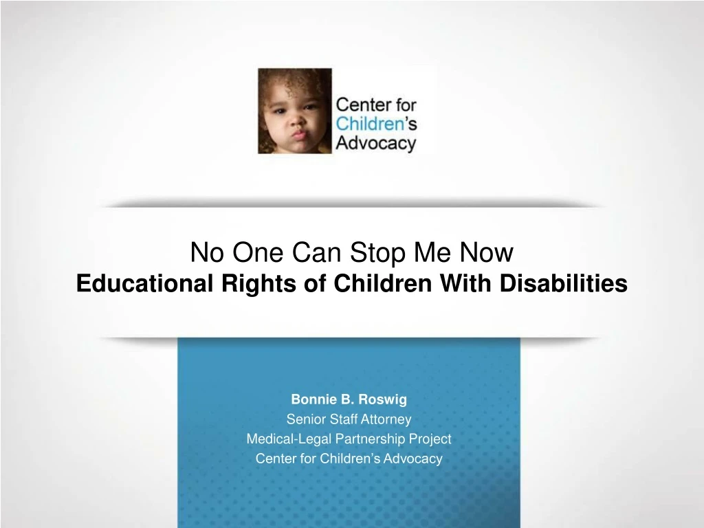 no one can stop me now educational rights of children with disabilities