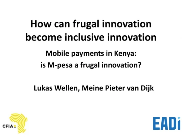 How can frugal innovation become inclusive innovation